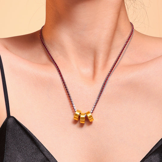 Steel Rhinestones Colorful Zircon Electric Clavicle Necklaces