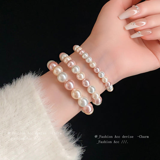 Women's Pearl Geometric Stretch Retro Sweet Fashionable Elegant Bracelets