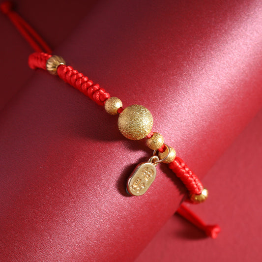 Red Rope Original Lucky Beads Ethnic Bracelet