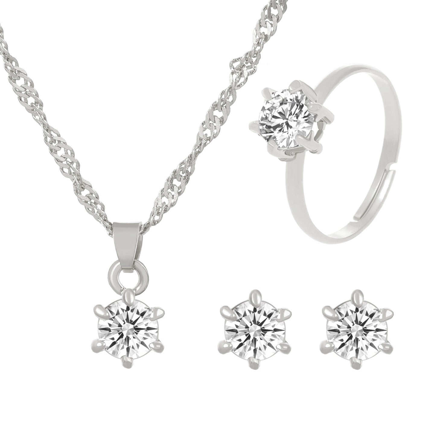 Temperament Water Drop Geometric Ear Personality Jewelry Set