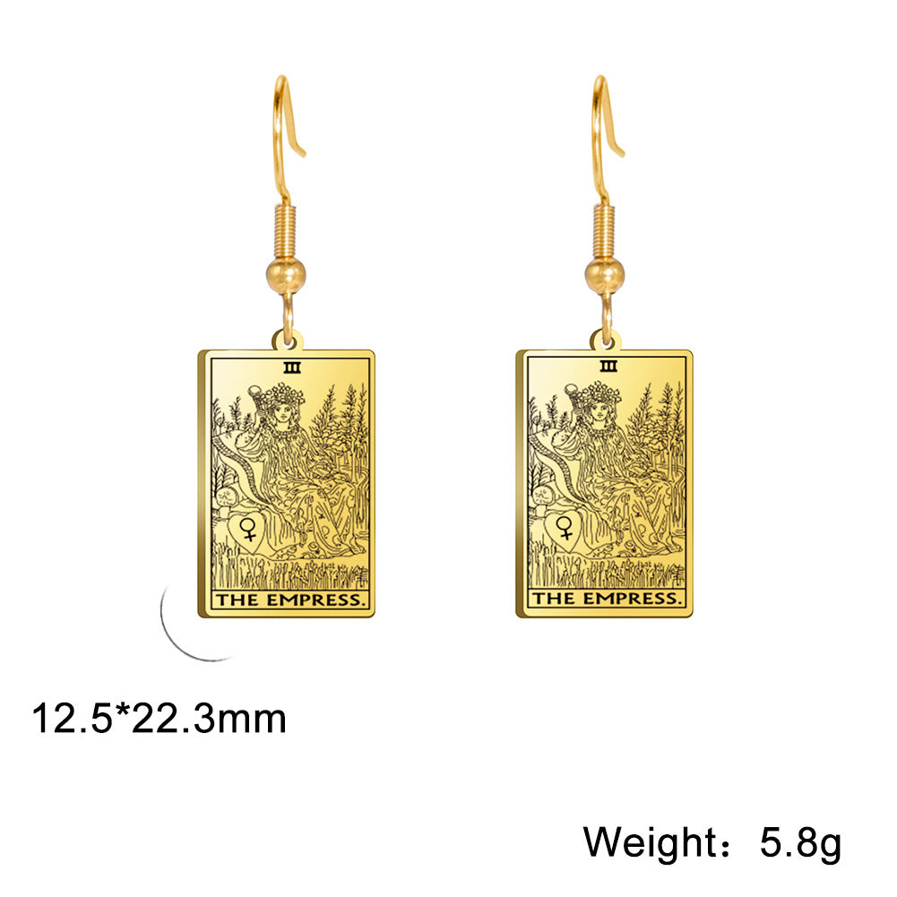 Classic Retro Tarot Series Personality Fashion Earrings