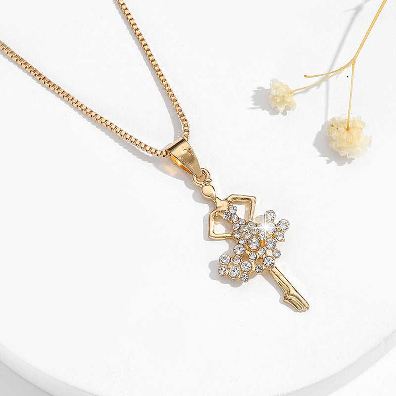 Comfortable Rhinestone Glass Pearl Ballet Cute Pendants