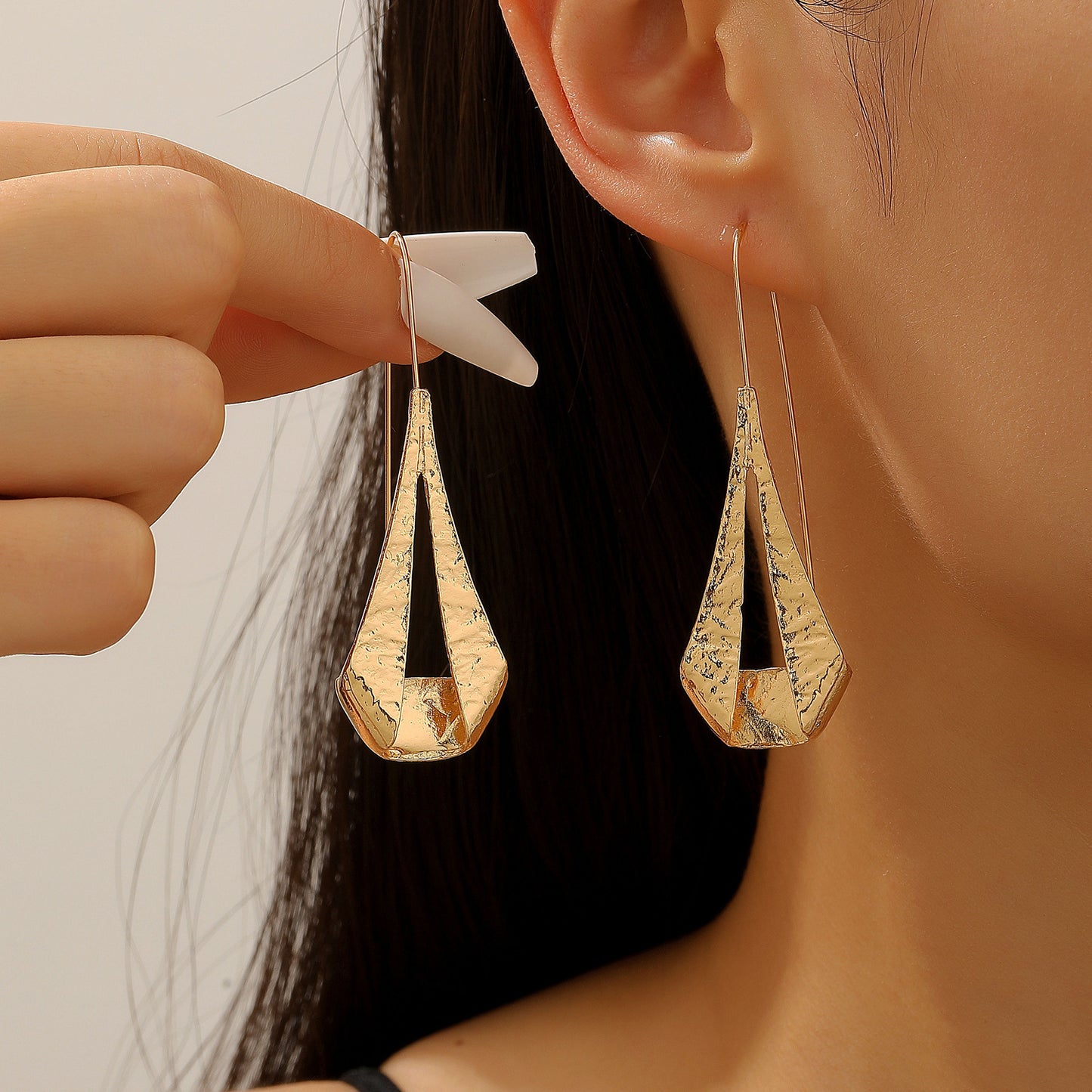 Trendy Cold Scenery Surface Metal High-grade Rings