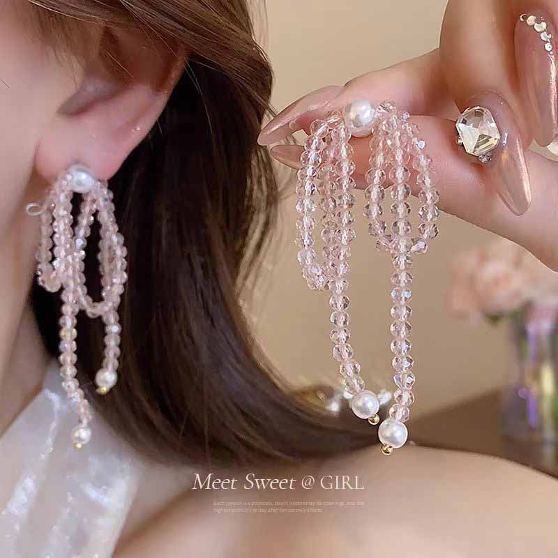 Crystal Bow Fresh Sweet Beaded Summer Rings