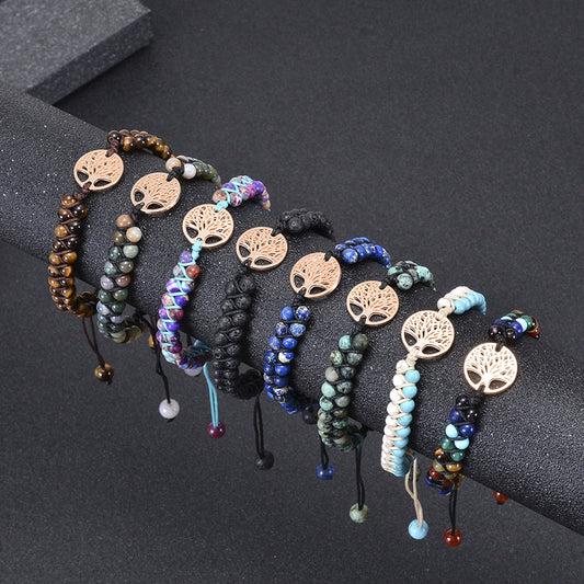 Natural Stone Woven Double Layer Turquoise Bracelets