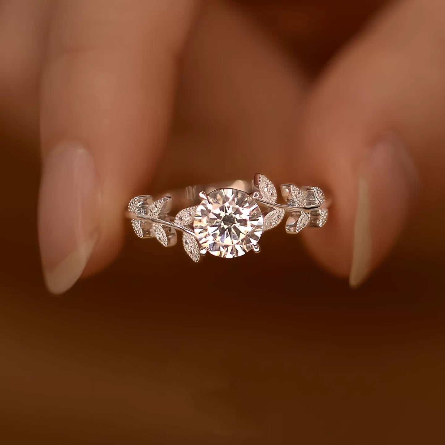 Twig Light Luxury High Sense Refined Grace Open Adjustable Gift Ring