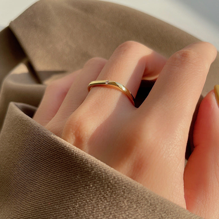 Affordable Luxury Fashion Titanium Steel Inlaid Rings