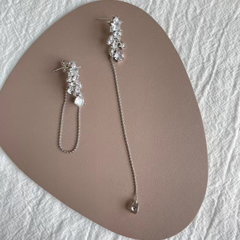 High-grade Female Niche Vintage Pearl Flower Elegant Earrings