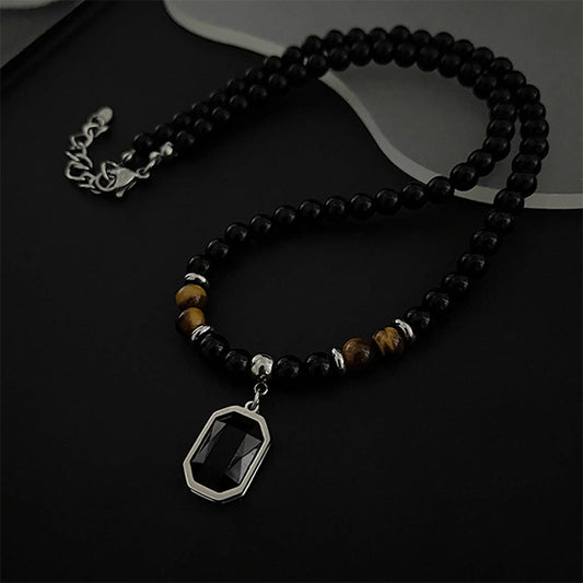 Men's Natural Stone Personality Simple Neutral Fashion Necklaces