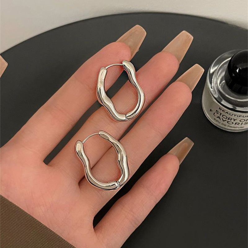 Affordable Luxury Style Female Geometric Ellipse Earrings