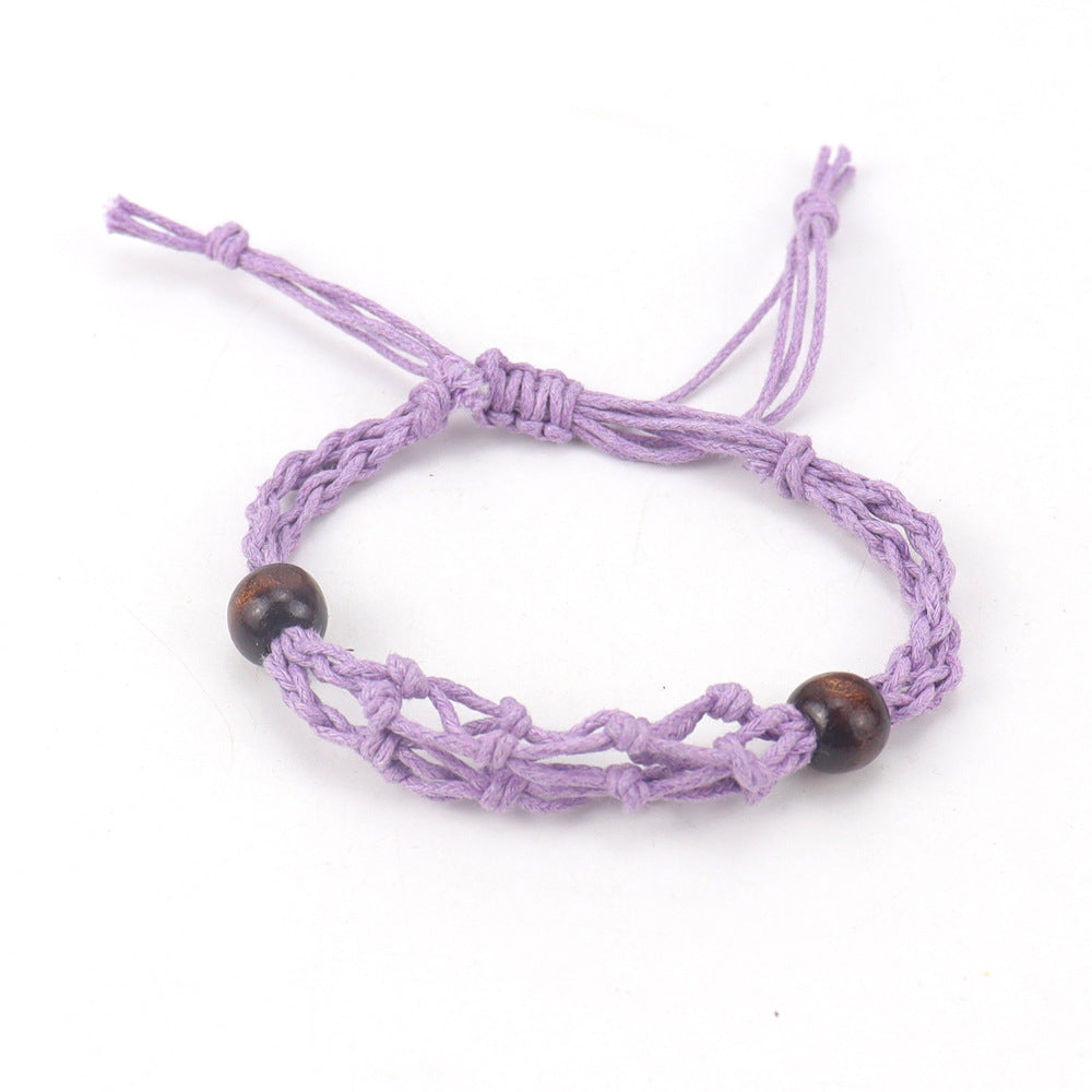 Hand-woven Net Pocket Wrist Adjustable Telescopic Bracelets