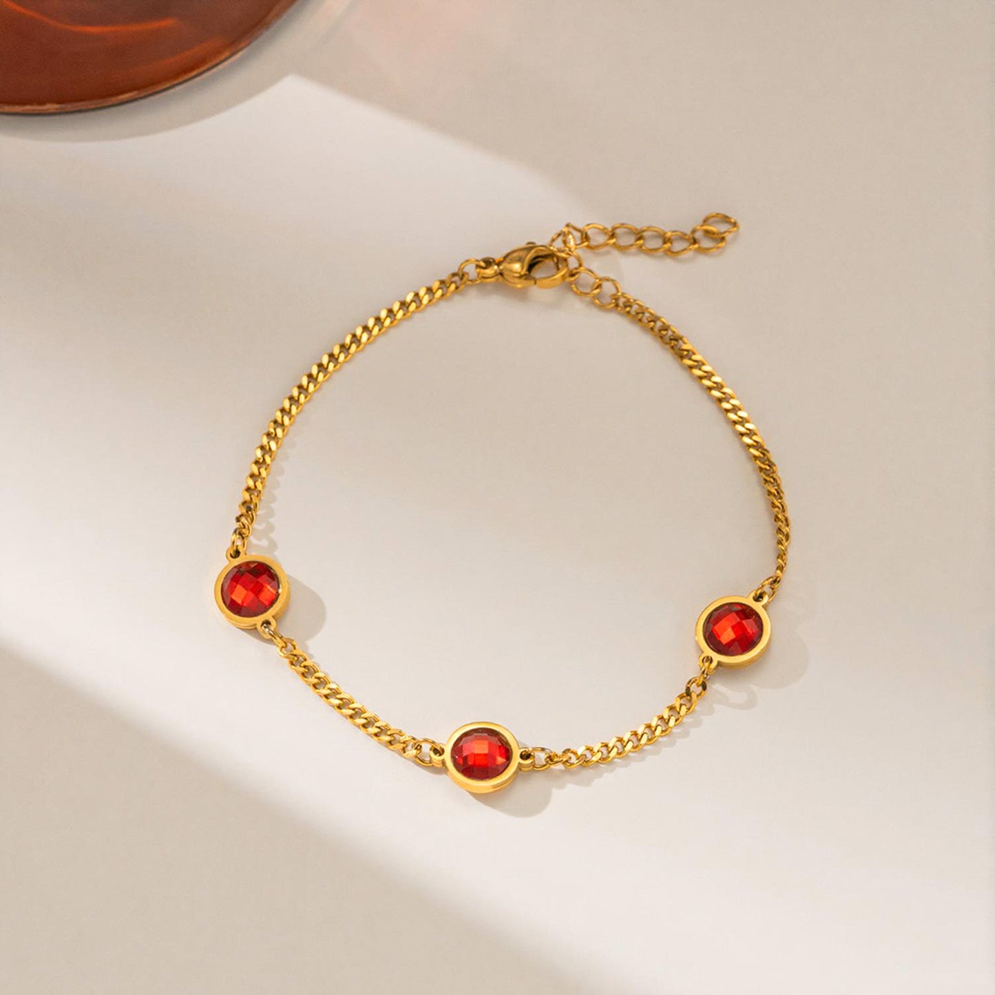 Colorful Titanium Steel Female Gold Head Niche Bracelet