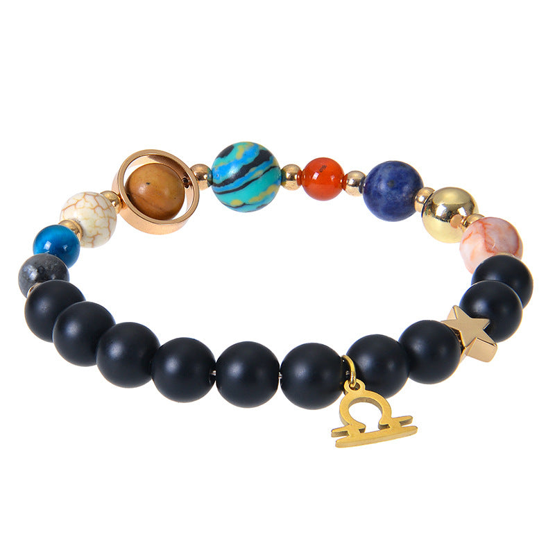 Planets Twee Constellations Frosted Stone Beaded Bracelets