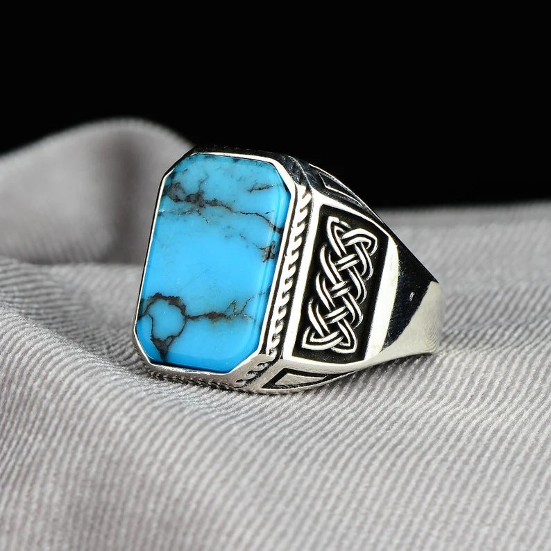 Men's Fashion Simple Square Party Wear Alloy Rings