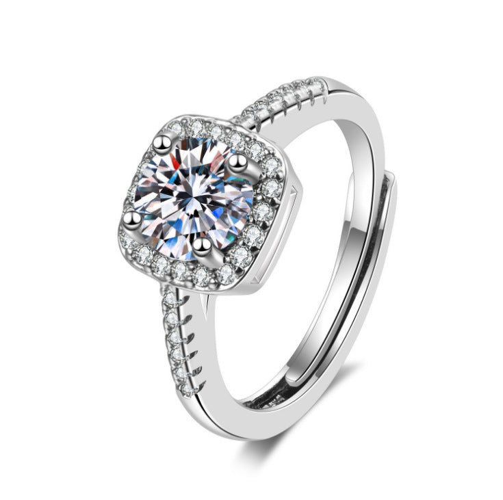Women's Moissanite Classic Karat Live Female Broadcast Rings