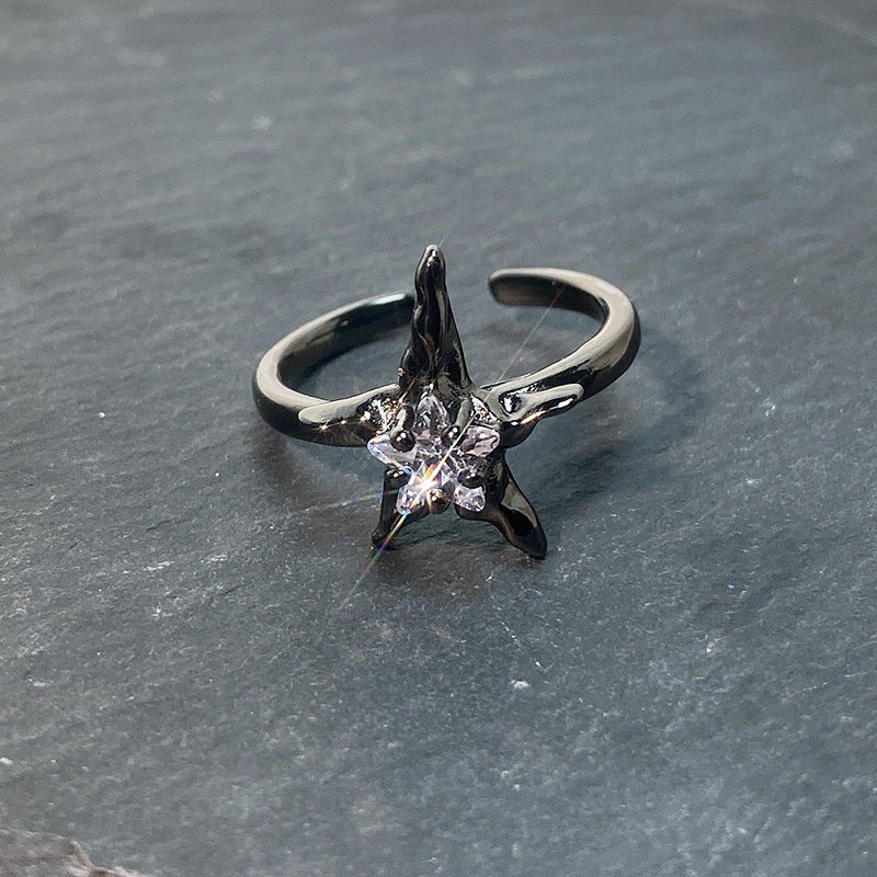 Asterism High Sense Dark Style Female Trendy Rings