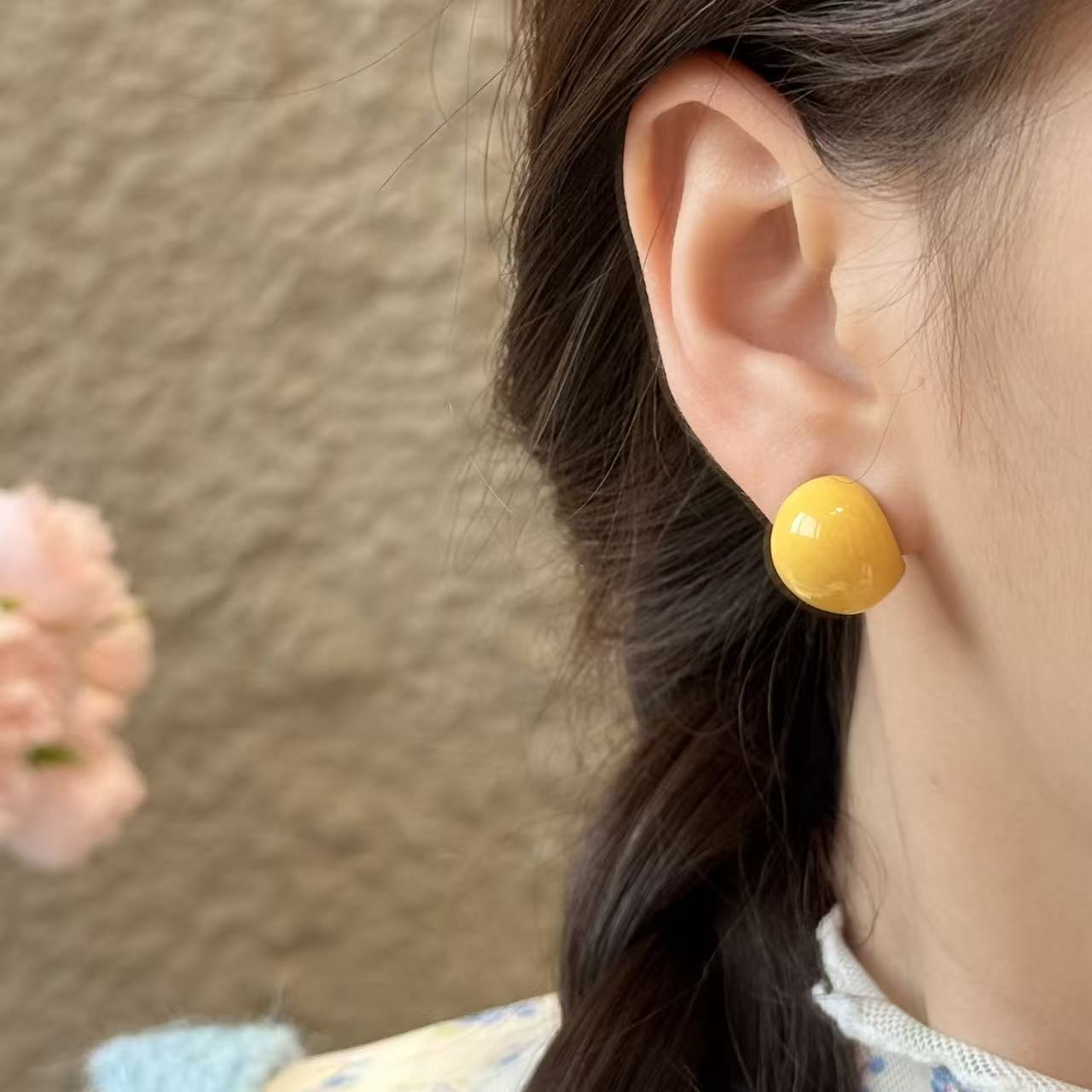 Women's Enamel Drop Oil Simple Summer Small Exquisite Stud Earrings