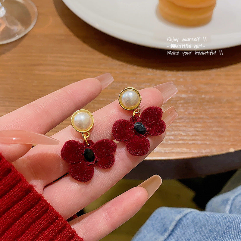 Women's Fresh Flower For Trendy Mori Style High Earrings