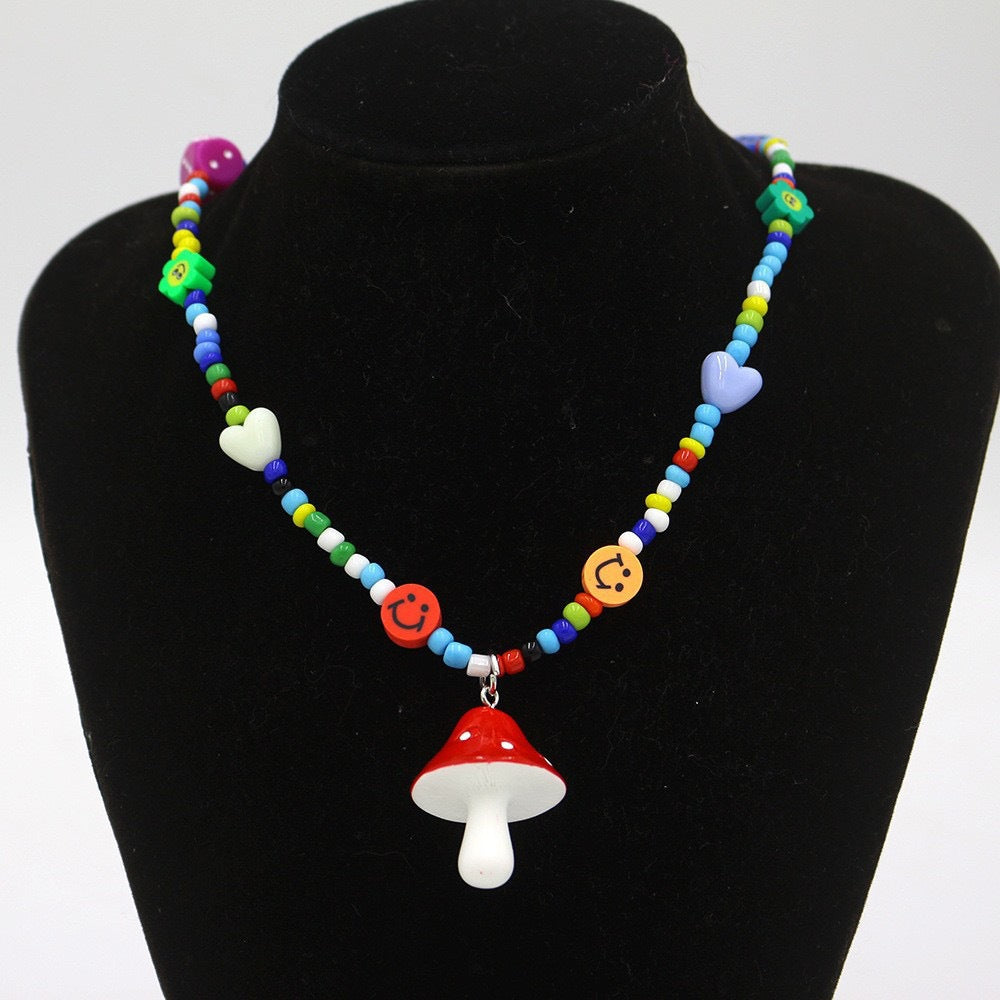 Hip Hop Dice Smiley Face Clavicle Chain Necklaces