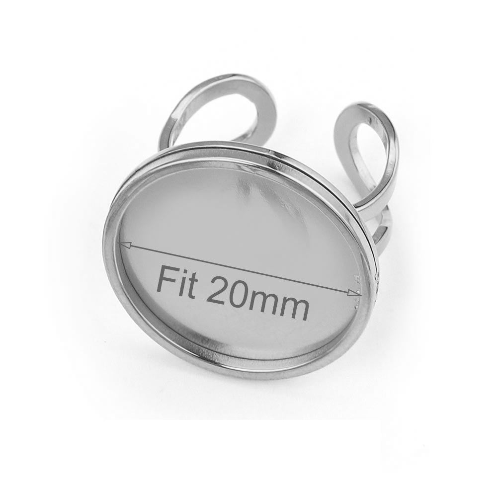 Stainless Steel Adjustable Round Tray Square Ring