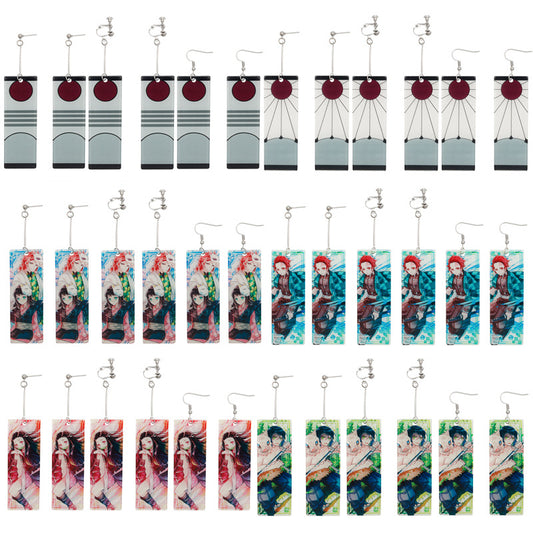 Anime Peripheral No Stove Door Ear Clip Rings