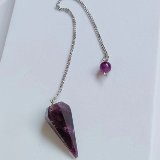 Crystal Spirit Amethyst Pink Hexagonal Cone Pendants