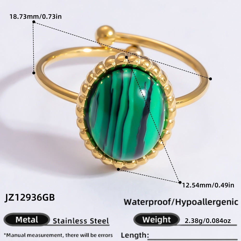 Stone Light Luxury Retro Niche High-grade Rings