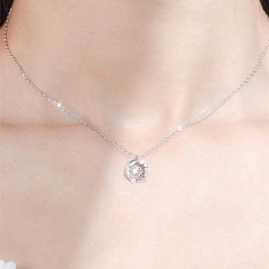 Color Pulsatile Heart Feather High-grade Mobius Necklaces