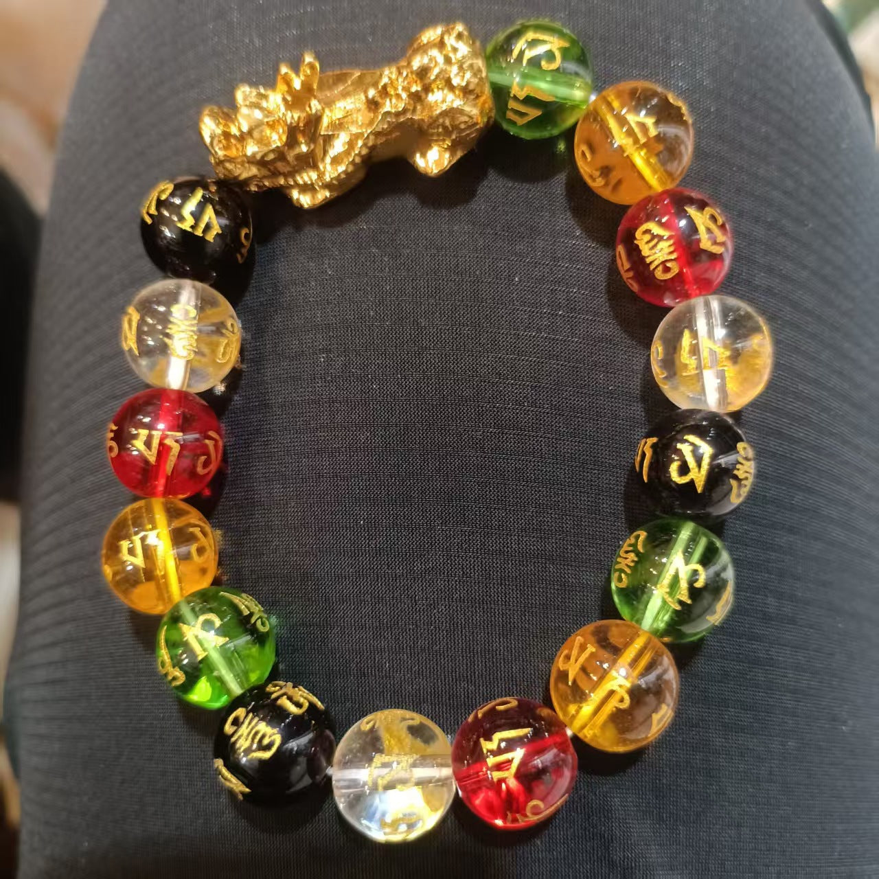 Motto Five Elements Crystal Prayer Beads Live Stall Scenic Spot Bracelet