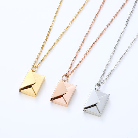 Envelope Stainless Steel Clavicle Chain Female Necklaces