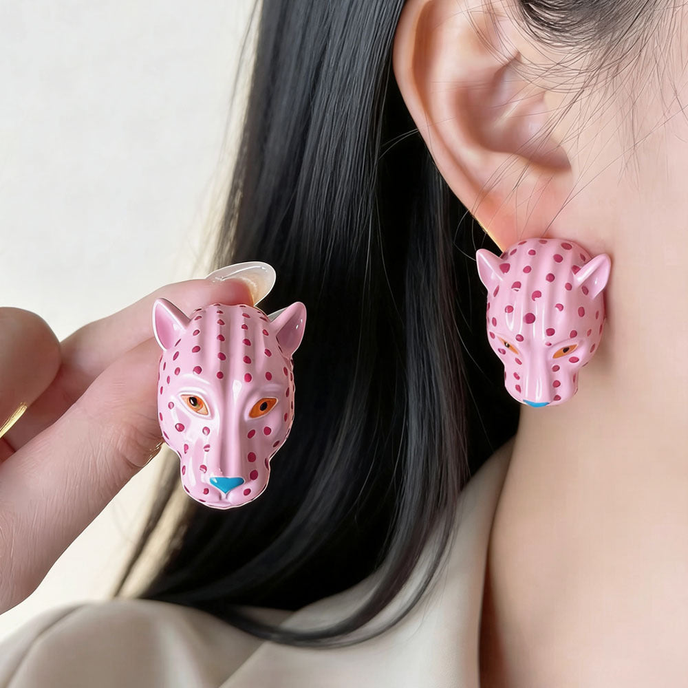 Women's Leopard Head Eardrops Light Luxury High-grade Earrings