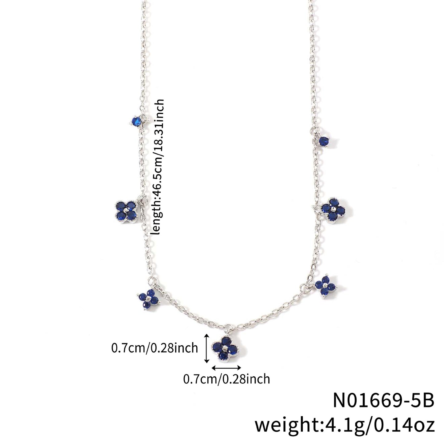 Flower-shaped Clavicle Chain Fashion Inlaid Zirconium Design Birthday Pendant