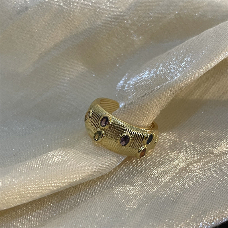 Adjustable Light Luxury High-grade Sense Niche Commuter Rings