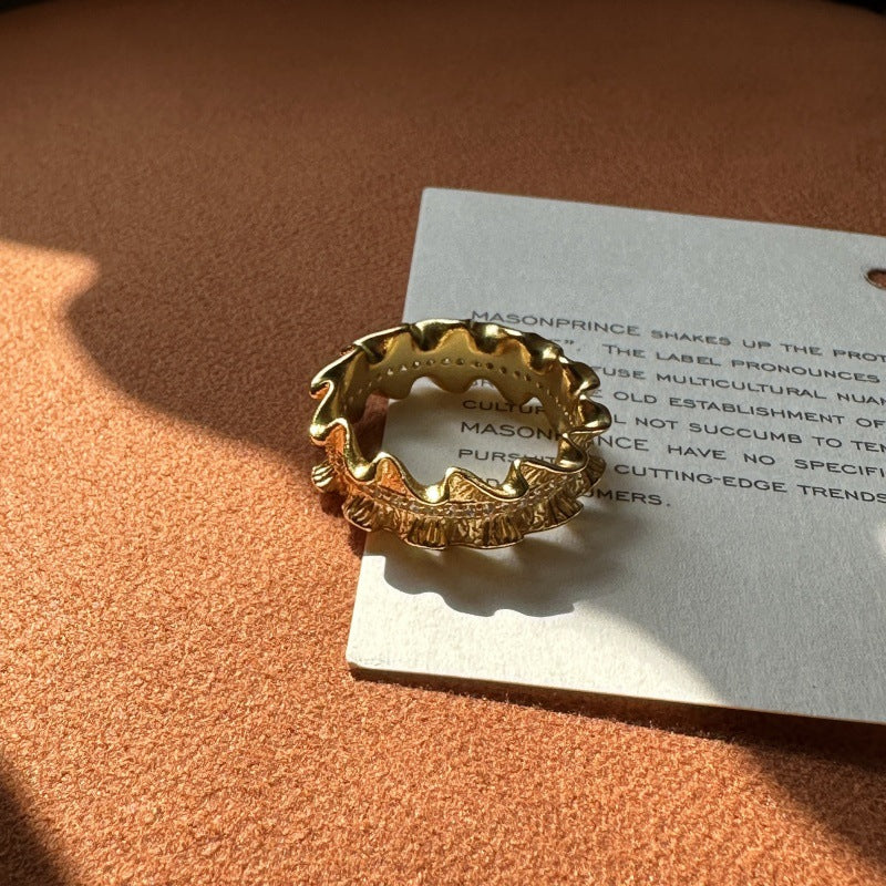 Sterling Sier Design Light Luxury Simplicity Rings