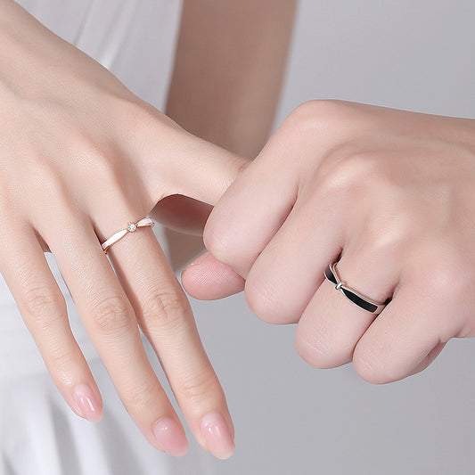 Pair Design Simple Light Luxury Long-distance Rings