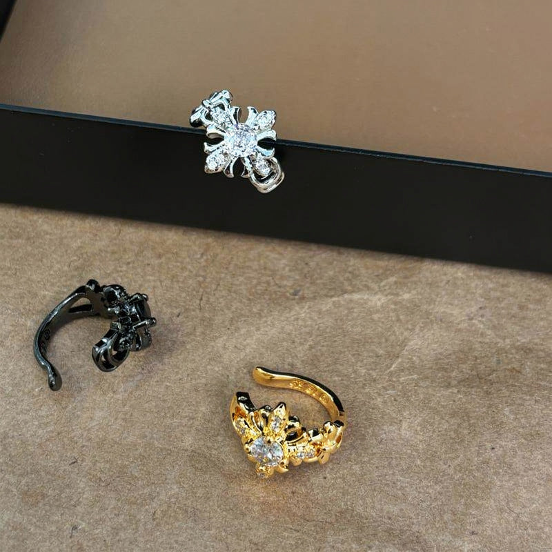 Cross Iris Design High Sense Delicate Ear Clip
