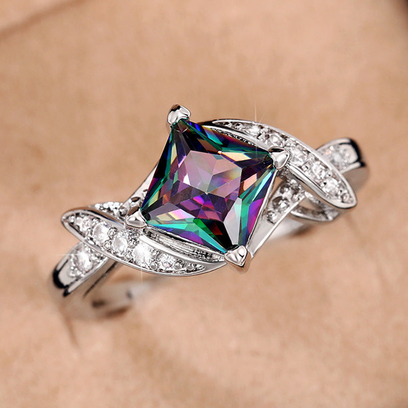 Creative Personality Square Diamond Color Zircon Bracelets