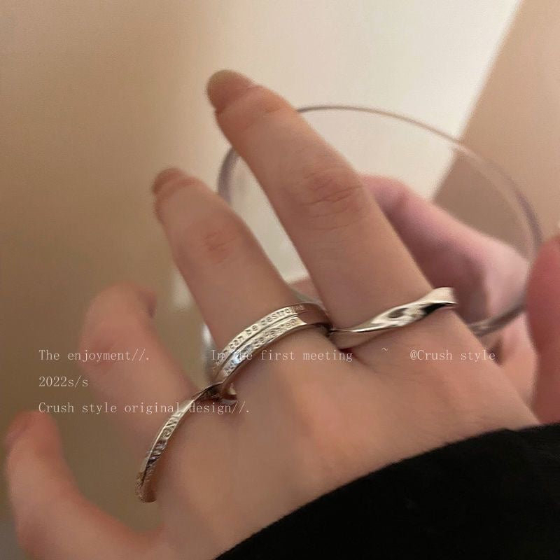 Female Fashion Design High-grade Cold Wind Switchable Rings