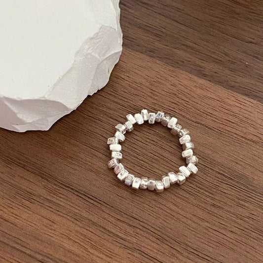 Sier Broken Several Two Wind Pearl Rings