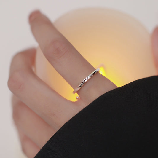 Open Female Korean Fashion Mobius Letter Rings
