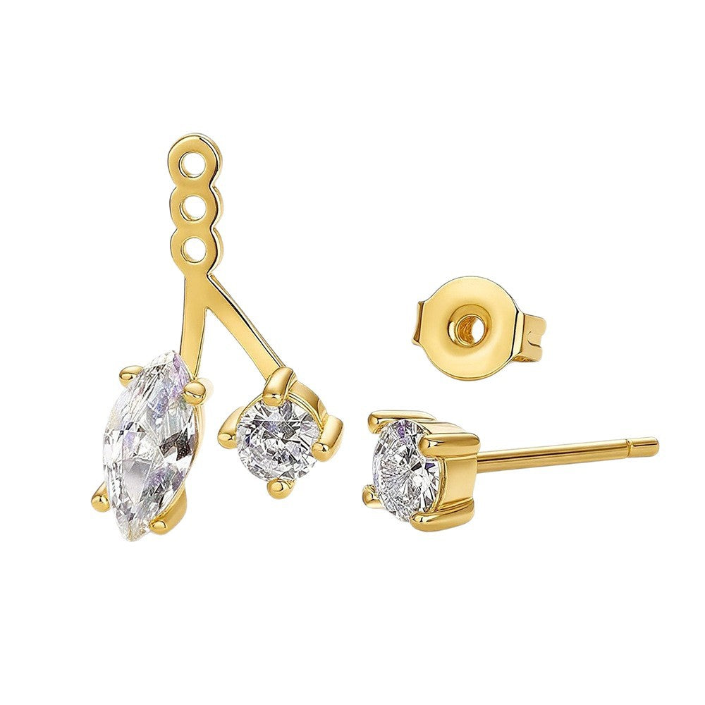 Sterling Sier Moissanite Simple Temperamental Exquisite Earrings