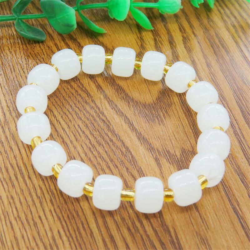 Streaming Welfare Drainage Gift White Jade Bracelets