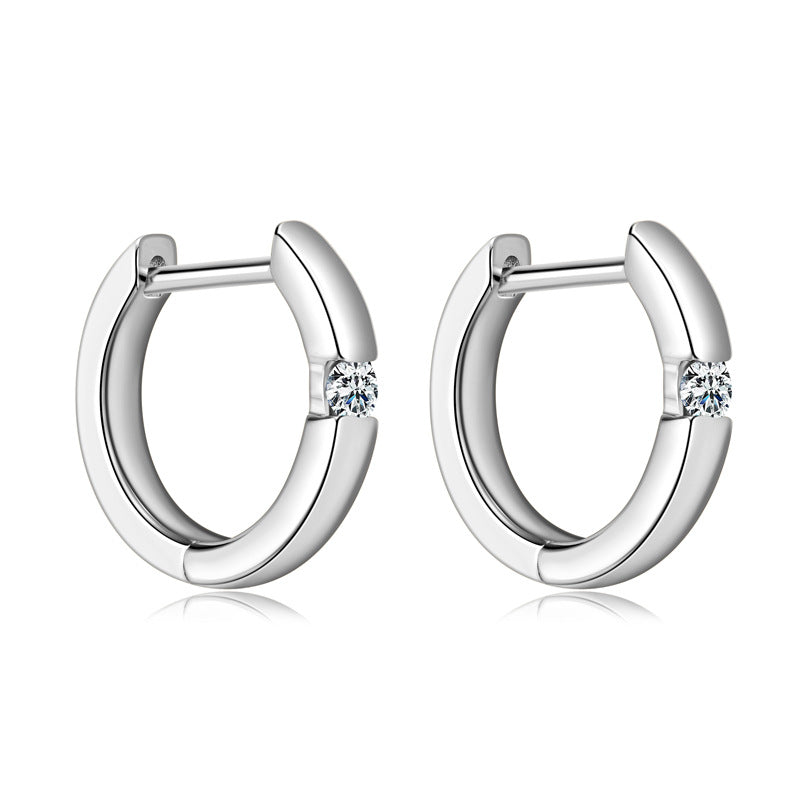 Women's & Men's Fashion Simple Color Moissanite Sterling Earrings