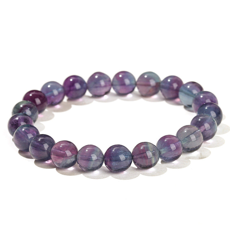 Jewelry Natural Purple Fluorite Female Simple Crystal Round Bracelets