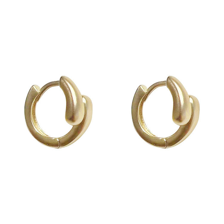 Niche Design Premium Gold Hoop Female Earrings