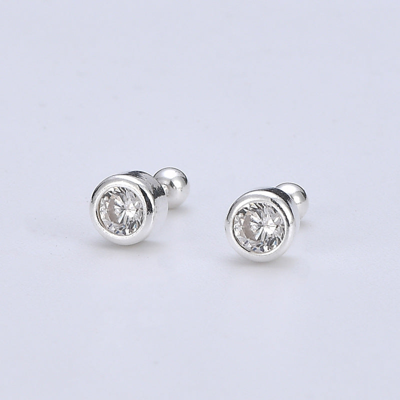 Women's & Men's Zircon Fashion Ear Bone Screw Before Earrings