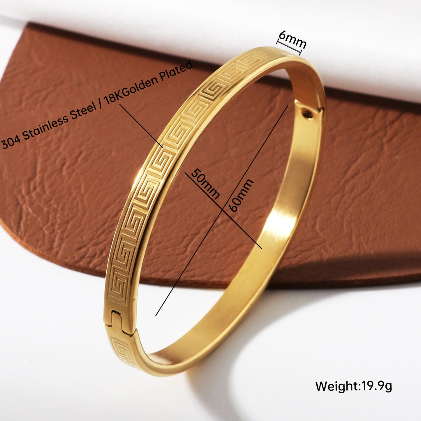 Creative Simple Corrosion Great Wall Clip Bracelet