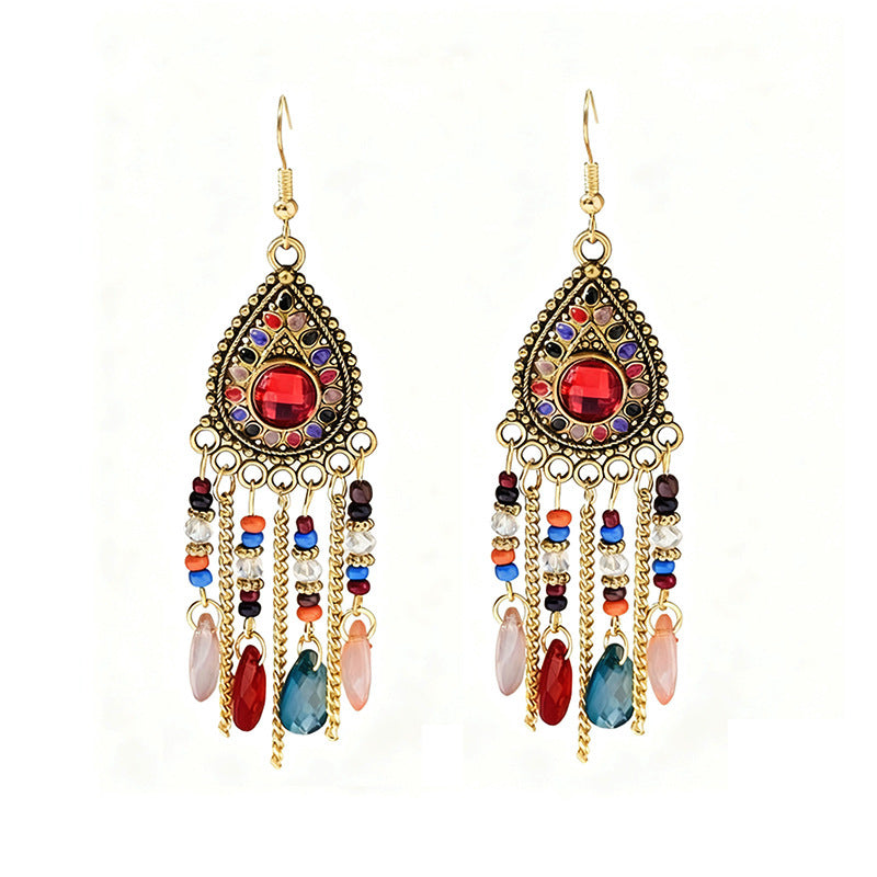 Long Fringe Special Ins Slimming Face Earrings