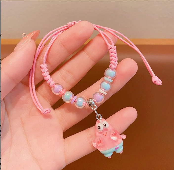 Cartoon Sponge Female Pie Star Couple Braided Bracelets