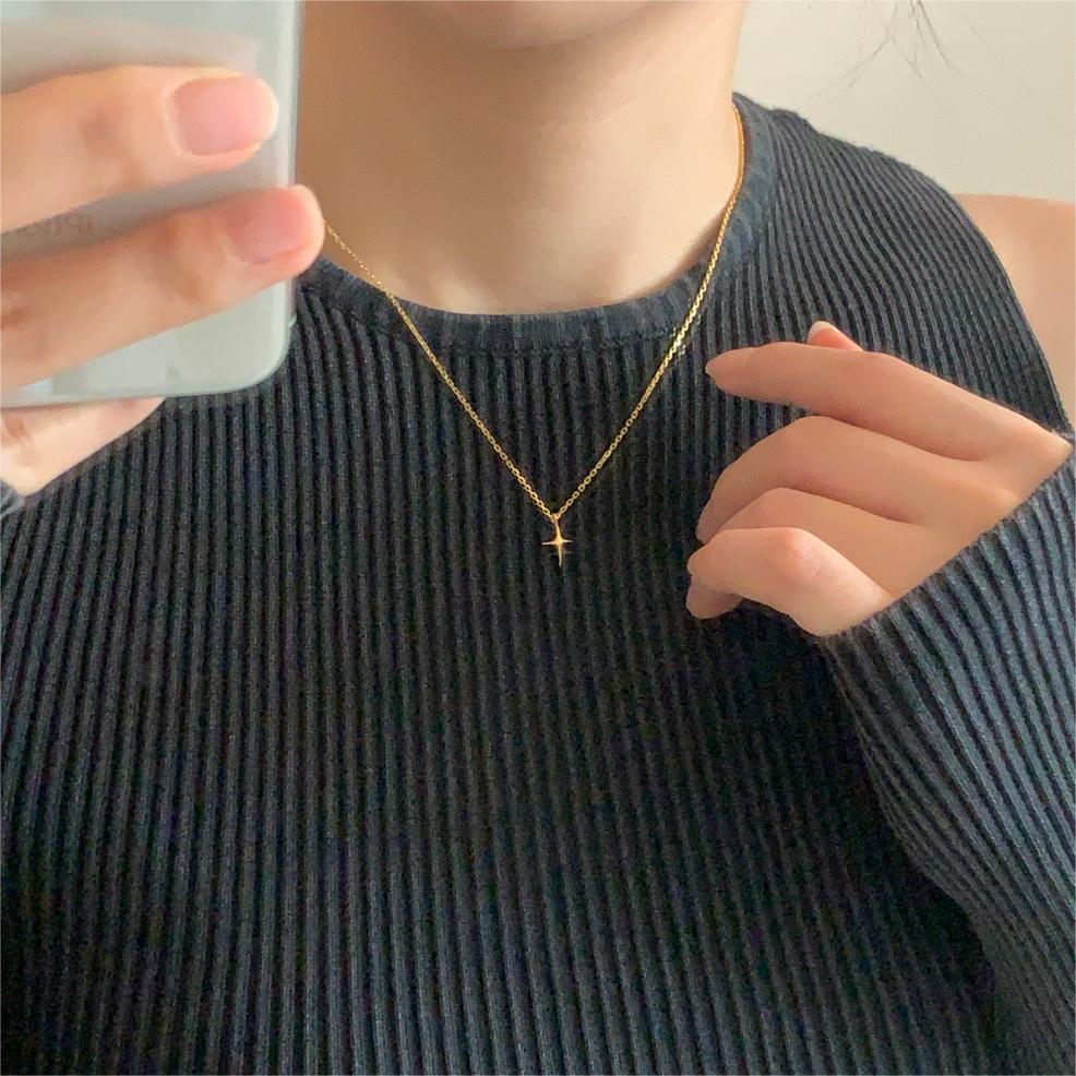 Fan Korean Style Sterling Sier Simple Necklaces